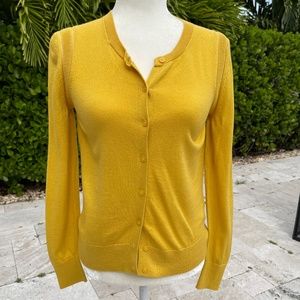 Banana Republic womens yellow cardigan button down sweater, size Small